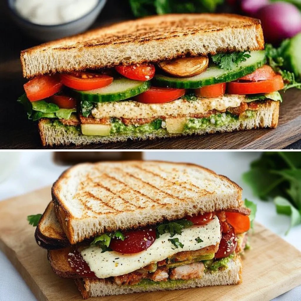 Einfache vegetarische Sandwiches