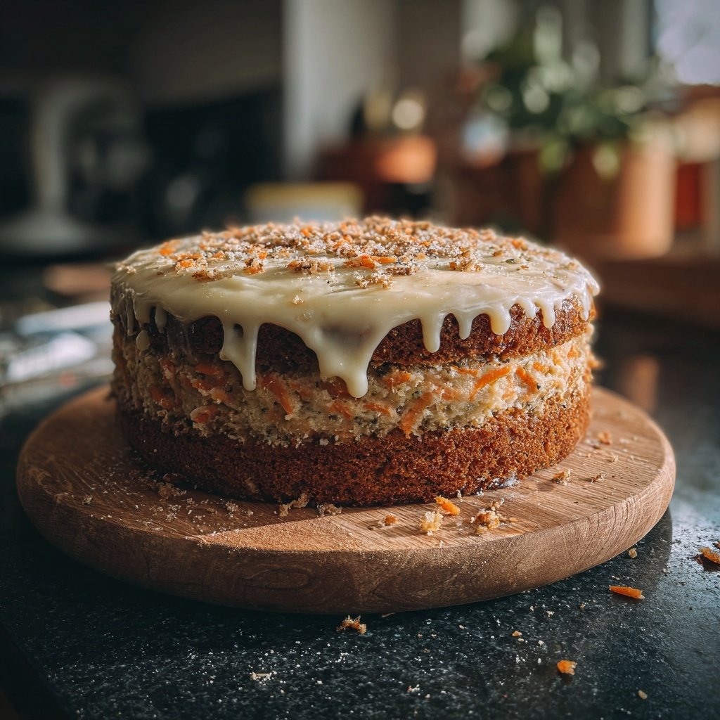 Karottenkuchen Mit Frischkäse Glasur