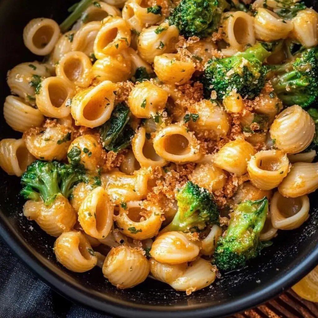 Cremige Erdnuss-Brokkoli-Orecchiette-Pasta