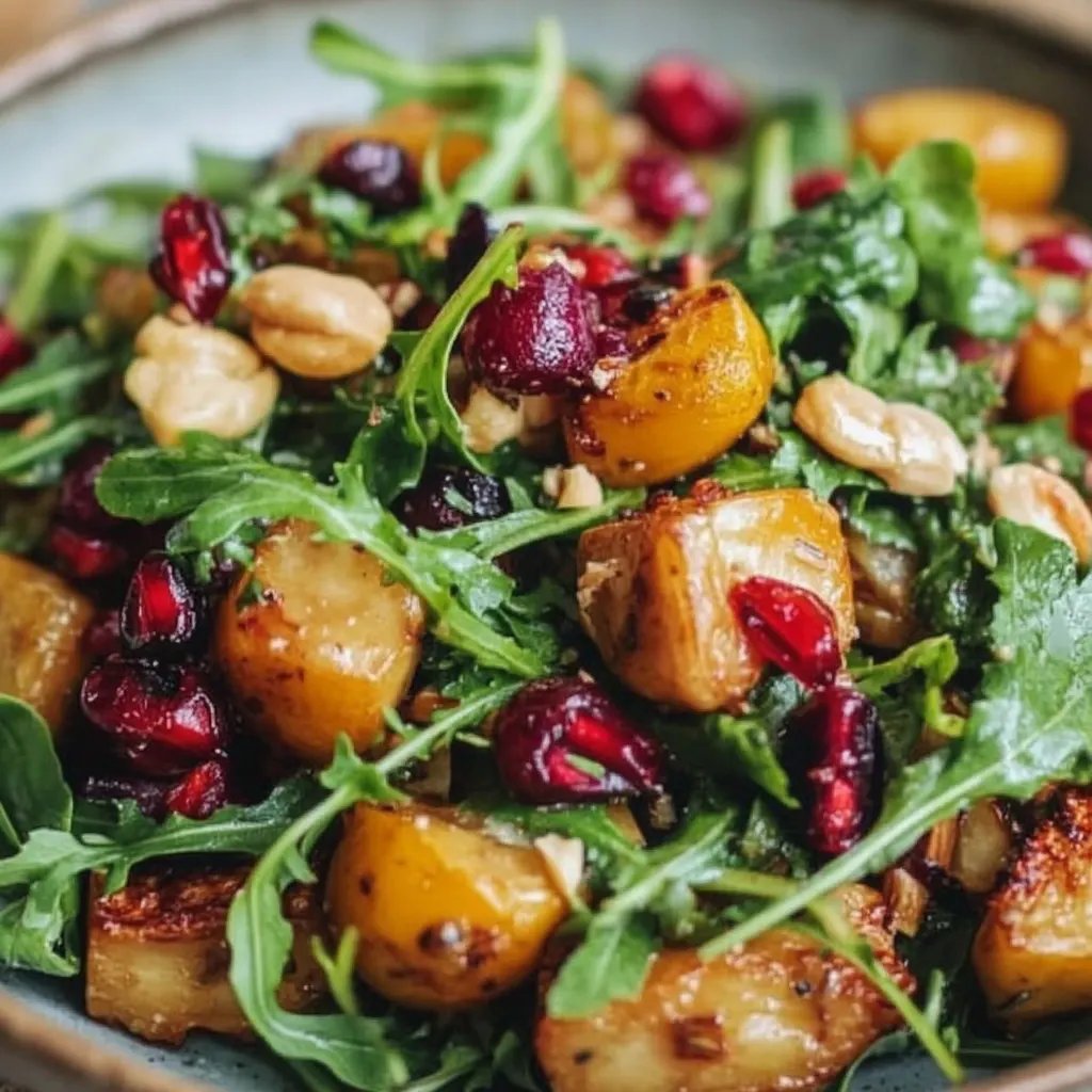 Herbst Salat mit Ahorn-Senf-Dressing