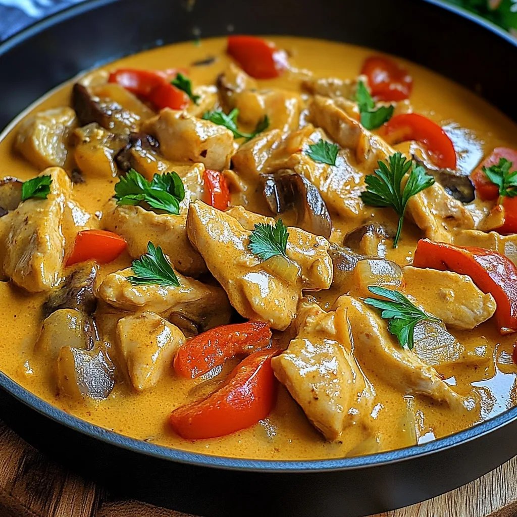 Hähnchen Stroganoff