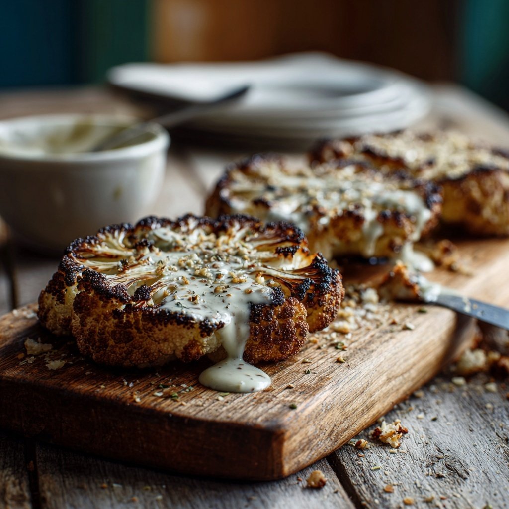 Blumenkohl Steaks Mit Tahini Sauce