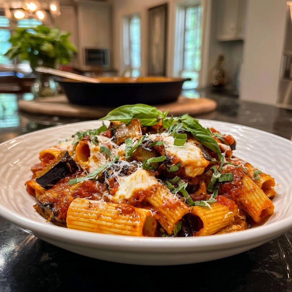 Internationale Küche Italienische Pasta alla Norma